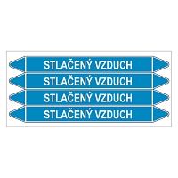 Značení potrubí, stlačený vzduch,4 ks, 250 × 26 mm